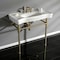 Fauceture VPB1367ST Imperial Vitreous China Console Sink W/ SS Legs, White/Brass VPB1367ST - alternate 4